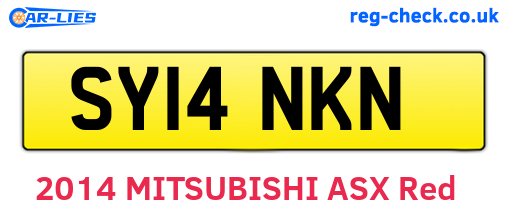 SY14NKN are the vehicle registration plates.