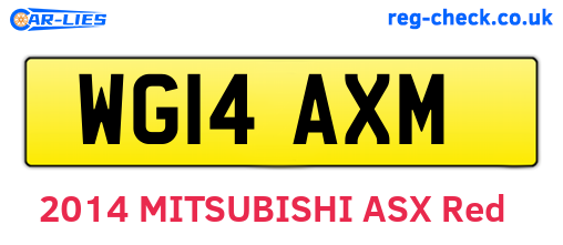 WG14AXM are the vehicle registration plates.