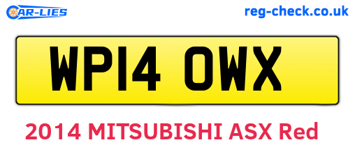 WP14OWX are the vehicle registration plates.