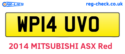 WP14UVO are the vehicle registration plates.