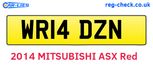 WR14DZN are the vehicle registration plates.
