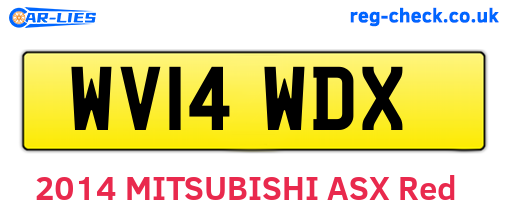 WV14WDX are the vehicle registration plates.