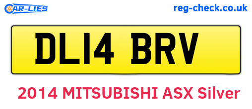 DL14BRV are the vehicle registration plates.