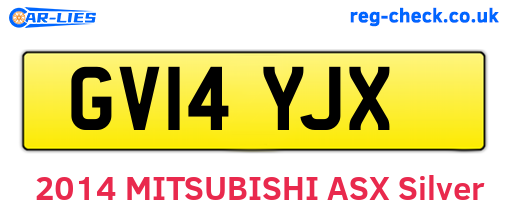 GV14YJX are the vehicle registration plates.