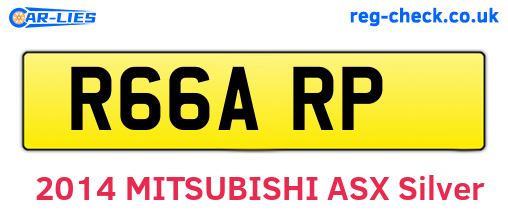 R66ARP are the vehicle registration plates.