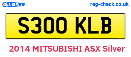 S300KLB are the vehicle registration plates.