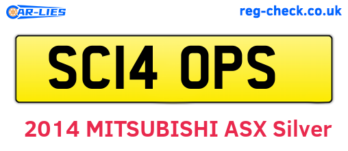 SC14OPS are the vehicle registration plates.