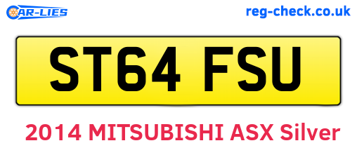 ST64FSU are the vehicle registration plates.