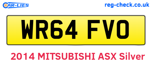 WR64FVO are the vehicle registration plates.