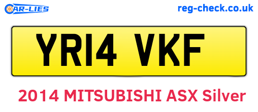 YR14VKF are the vehicle registration plates.