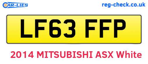 LF63FFP are the vehicle registration plates.