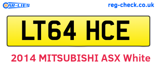 LT64HCE are the vehicle registration plates.