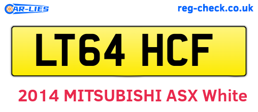 LT64HCF are the vehicle registration plates.