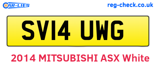 SV14UWG are the vehicle registration plates.