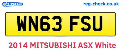 WN63FSU are the vehicle registration plates.