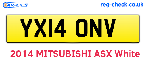 YX14ONV are the vehicle registration plates.