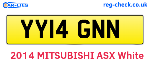 YY14GNN are the vehicle registration plates.