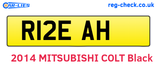 R12EAH are the vehicle registration plates.