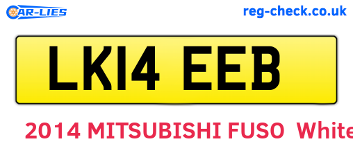 LK14EEB are the vehicle registration plates.