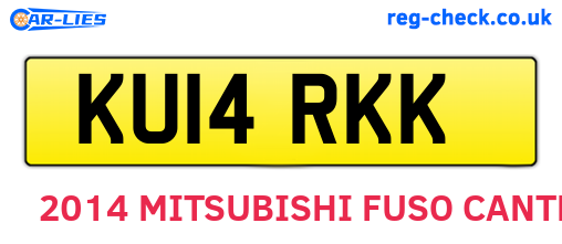 KU14RKK are the vehicle registration plates.