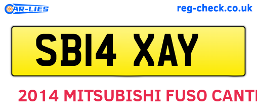 SB14XAY are the vehicle registration plates.