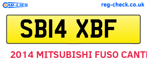 SB14XBF are the vehicle registration plates.