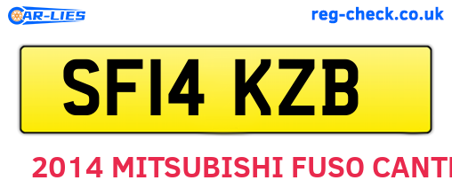 SF14KZB are the vehicle registration plates.