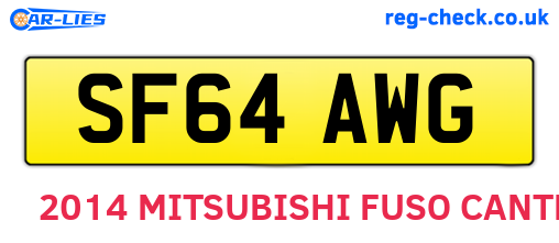 SF64AWG are the vehicle registration plates.