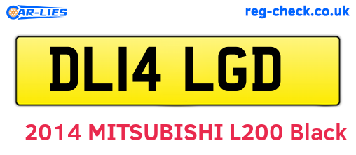 DL14LGD are the vehicle registration plates.