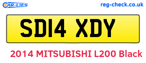 SD14XDY are the vehicle registration plates.