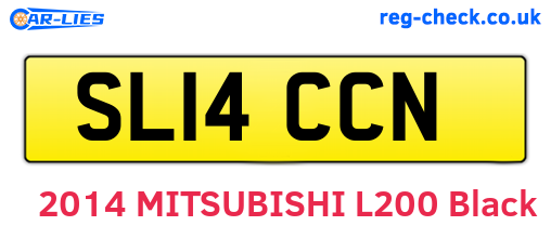 SL14CCN are the vehicle registration plates.
