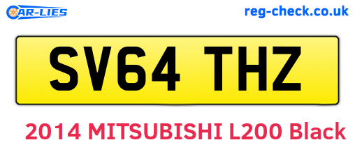 SV64THZ are the vehicle registration plates.
