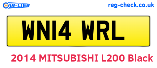 WN14WRL are the vehicle registration plates.