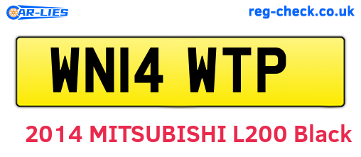 WN14WTP are the vehicle registration plates.