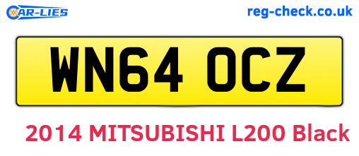 WN64OCZ are the vehicle registration plates.