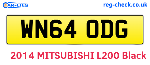 WN64ODG are the vehicle registration plates.