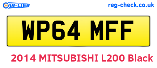 WP64MFF are the vehicle registration plates.