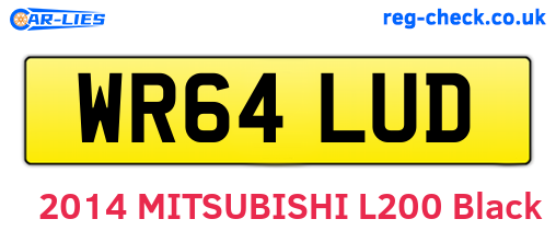 WR64LUD are the vehicle registration plates.