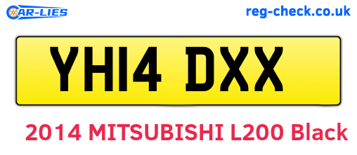 YH14DXX are the vehicle registration plates.