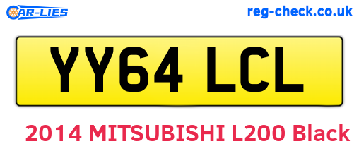 YY64LCL are the vehicle registration plates.