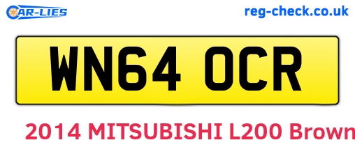 WN64OCR are the vehicle registration plates.