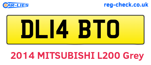 DL14BTO are the vehicle registration plates.
