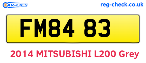 FM8483 are the vehicle registration plates.