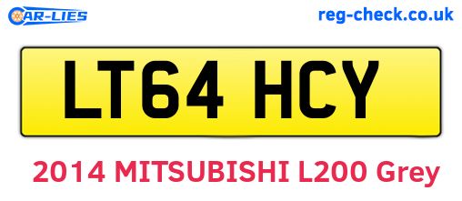 LT64HCY are the vehicle registration plates.
