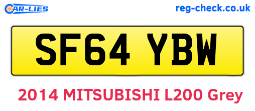 SF64YBW are the vehicle registration plates.