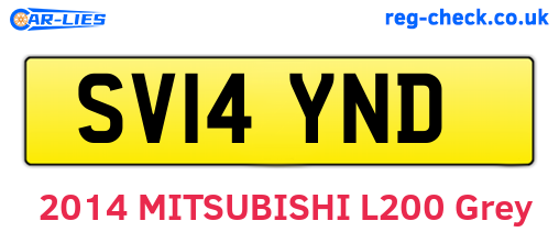 SV14YND are the vehicle registration plates.