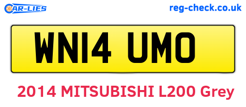 WN14UMO are the vehicle registration plates.