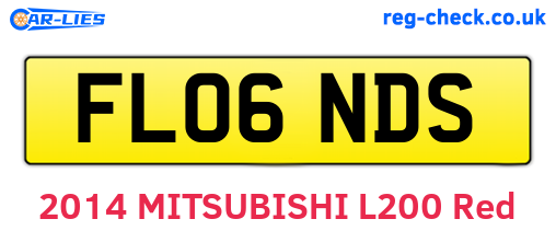FL06NDS are the vehicle registration plates.
