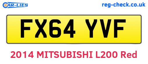 FX64YVF are the vehicle registration plates.