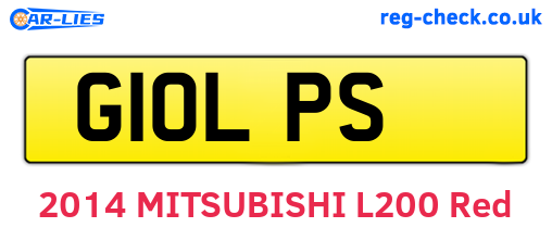 G10LPS are the vehicle registration plates.